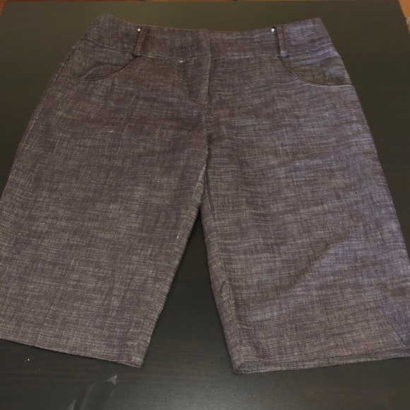 Brown Polyester Business Shorts / Capris, Size 13 - Picture 2 of 8